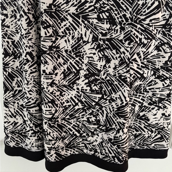 Chaps Knee Length Fit and Flare Black & White Dress XL - Picture 8 of 10
